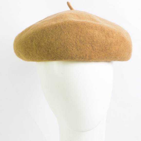 Felt Beret Hat-Camel - Picture 5 of 8